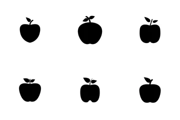 Set Of Fruit Apples Icon Pack