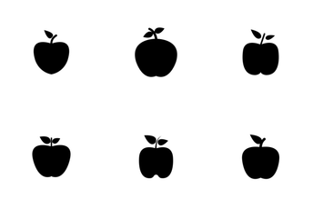 Set Of Fruit Apples Icon Pack