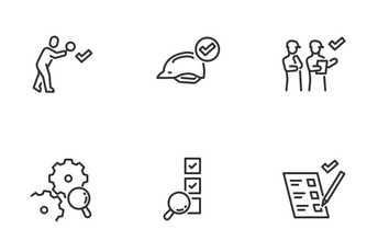 Set Of Inspection And Examination Related Icon Pack