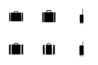 Set Of Suitcases Icon Pack