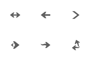 Setas planas Pacote de Ícones