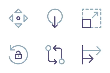 Setas e interface do usuário Pacote de Ícones