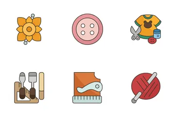 Sewing Equipment Icon Pack