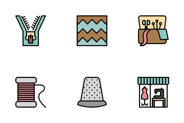 Sewing Tools & Accessories Icon Pack