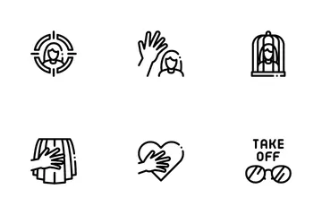Sexuelle Belästigung Symbolpack