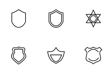 Sheriff Badge Icon Pack
