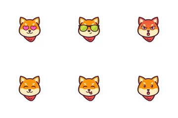 Shiba Inu Emoticon Icon Pack