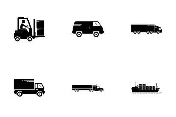 Shipping Vehicle Icon Pack