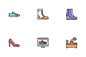 Shoes Repair Service Icon Pack