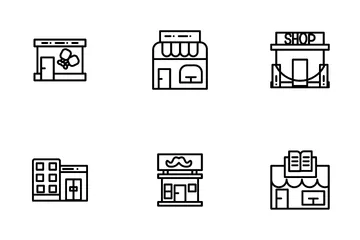 Shop Building Icon Pack
