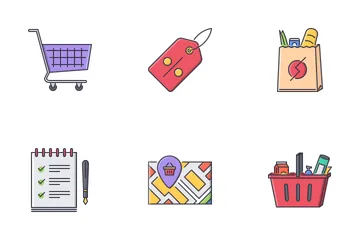 Shop Filled Outline Icon Pack