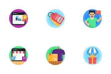 Shopping And Commerce Activities Icon Pack