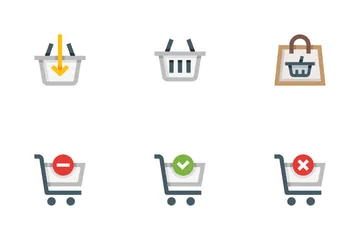 Shopping Carts And Baskets Icon Pack