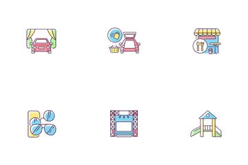 Shopping Mall Categories Icon Pack