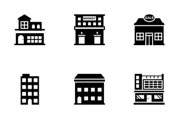 Shopping Marts And Malls - Solid Icon Pack