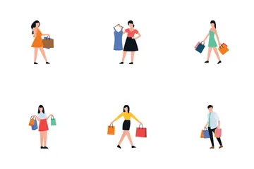 Shopping People Icon Pack