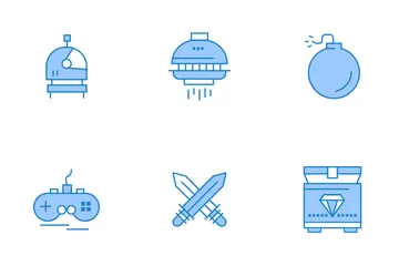 Shopping Retail And Video Game Elements Icon Pack