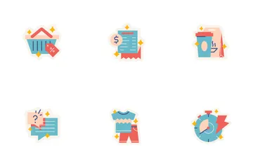 Shopping Sticker Icon Pack