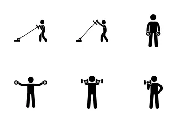 Shoulder Exercise Icon Pack