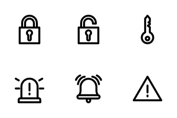 Sicherheitssystem Icon Pack