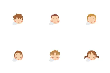 Sighing Kids Icon Pack