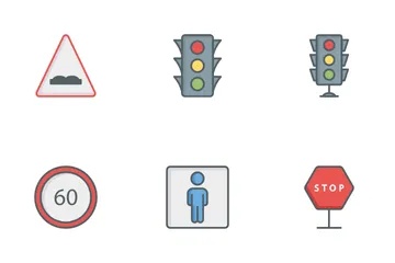 Circulation et signalisation routière Vol 1 Pack d'Icônes