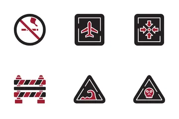 Signals And Prohibition Icon Pack