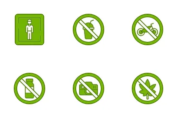 Signals And Prohibition Icon Pack