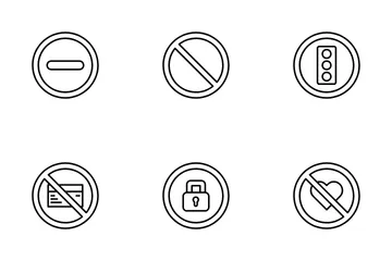 Signals And Prohibitions Icon Pack