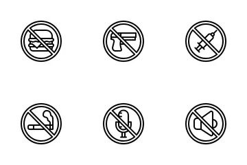 Signals And Prohibitions Icon Pack