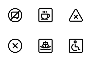 Signals And Prohibitions Icon Pack