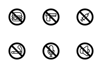 Signals And Prohibitions Icon Pack