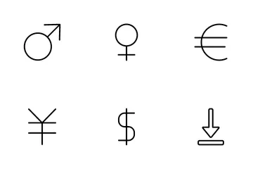 Signo y símbolo Paquete de Iconos