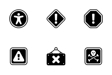 Señales y textos Paquete de Iconos