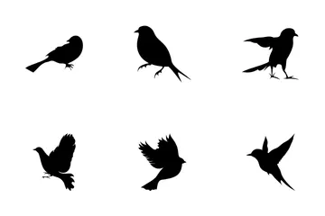 Silhouette Of Birds Icon Pack