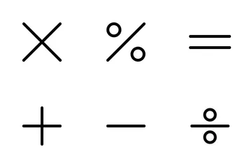 Símbolo matemático Paquete de Iconos