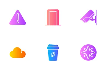 Símbolos del aeropuerto Paquete de Iconos