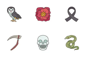 Símbolos de muerte Paquete de Iconos