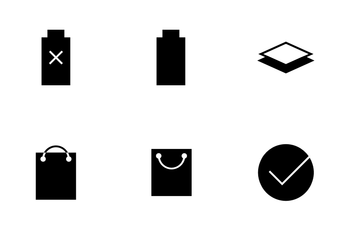 Simple User Interface Glyph Icon Pack