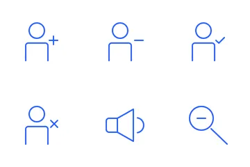 Simply : Basic UI Part I (thin Outline) Icon Pack