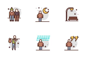 Sin hogar Paquete de Iconos