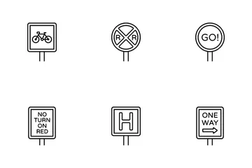 Sinais de trânsito Pacote de Ícones
