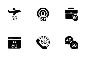 Sinal 5G Pacote de Ícones