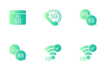 Sinal 5G Pacote de Ícones