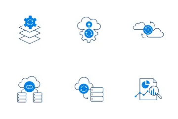 Sincronización de datos en la nube Paquete de Iconos