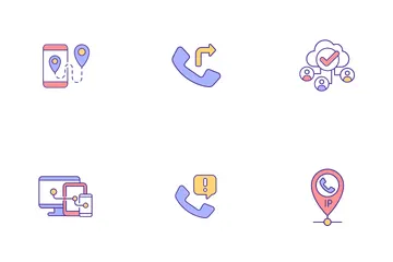 Sistema de telecomunicaciones UCaaS Paquete de Iconos