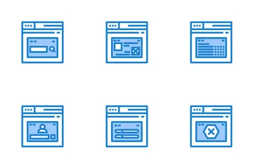 Wireframe do site Pacote de Ícones