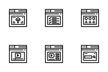 Wireframe do site Pacote de Ícones