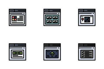 Wireframe do site Pacote de Ícones