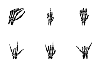 Skeleton Hands - Solid Icon Pack